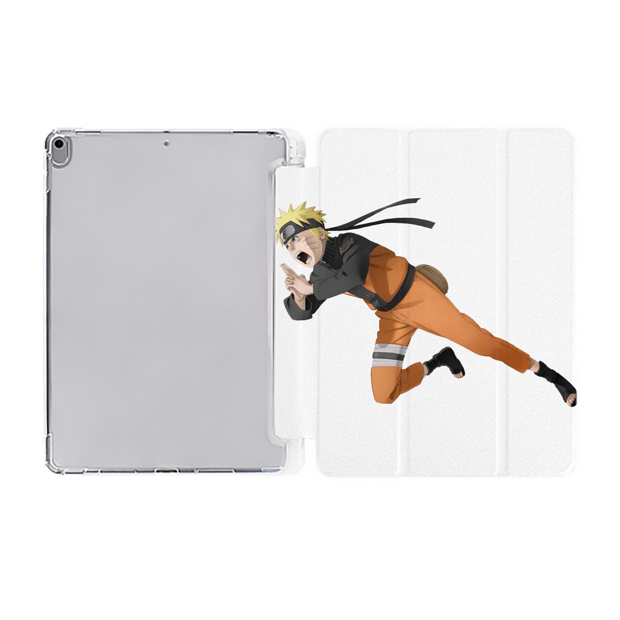 （画像用） NARUTO -ナルト- うずまき ナルト Uzumaki Naruto IPad ケース ペン収納付き 三つ折りスタンド PUレザー×シリコン 対応機種9.5/10.5/10.9インチ
